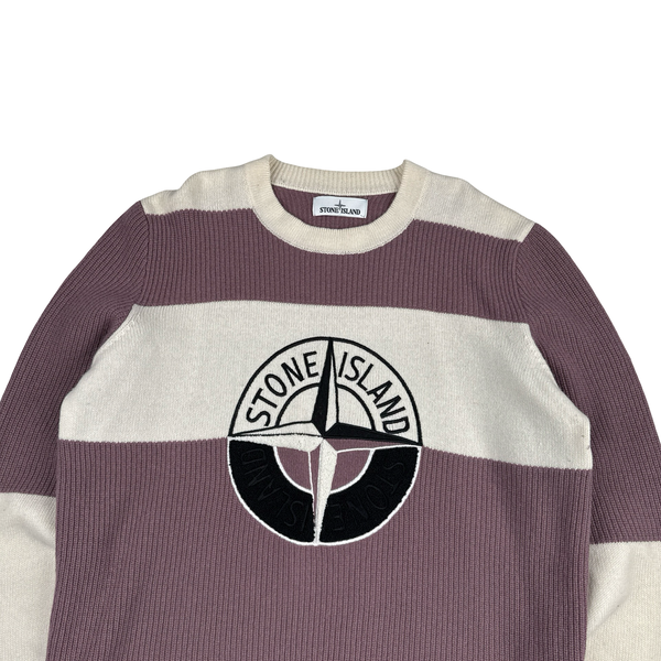 Stone Island 2018 Embroidered Knit Wool Jumper - XL