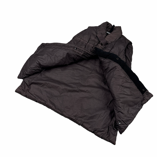 Stone Island Vintage Brown Nylon Multi Pocket Down Gilet - Large