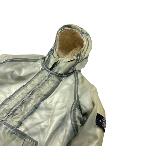 Stone Island 2015 Sherling Lined Poly Cover Jacket - Large