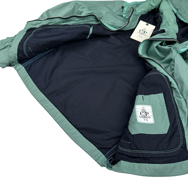CP Company Vintage Turquoise Removable Hood Neck Tag Jacket - Large