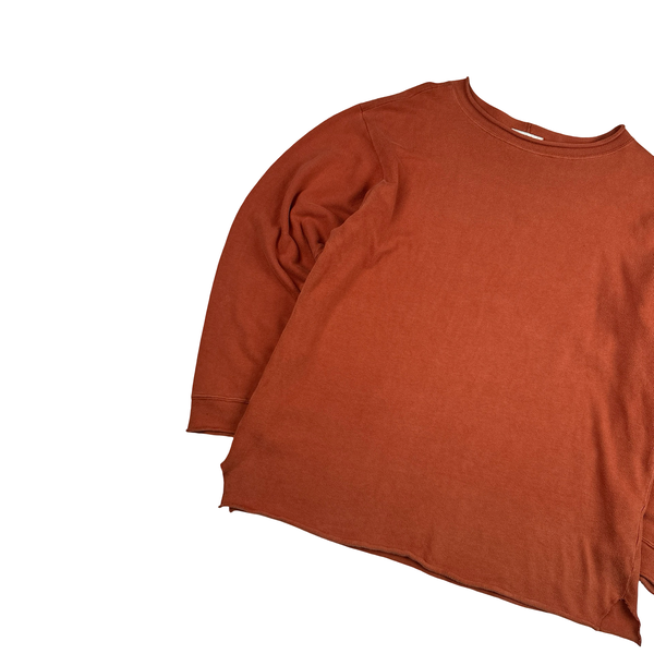 Stone Island Vintage 1994 Orange Green Edge Wool Jumper - Large