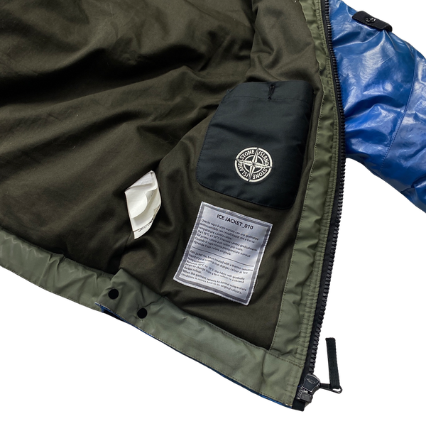 Stone Island Blue Down Filled Ice Jacket - Medium