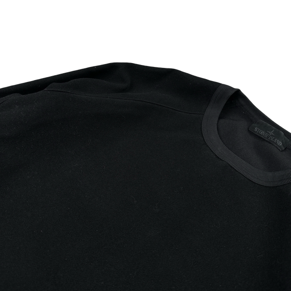 Stone Island 2021 Black Moleskin Ghost Piece Pullover Jumper - Medium
