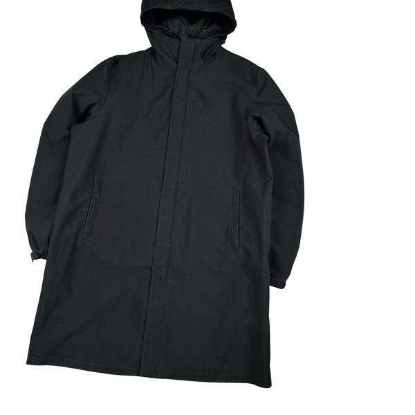 Prada Black Nylon Removable Liner Long Jacket - XXL