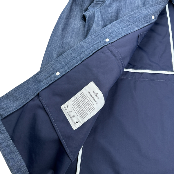 Stone Island 2021 Mac Chambray 3L Trench Coat - Large