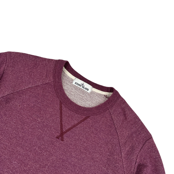 Stone Island 2014 Purple Wool Blend Crewneck Jumper - XL