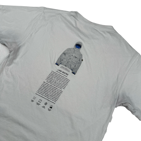 Stone Island 2023 White Archivio Lino Watro Printed T-Shirt - Small