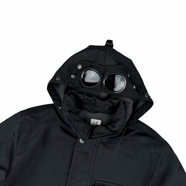 C.P. COMPANY GOGGLE JACKET ブラック CP Company Goggle Black Quilted Lined Multi Pocket Jacket - Medium