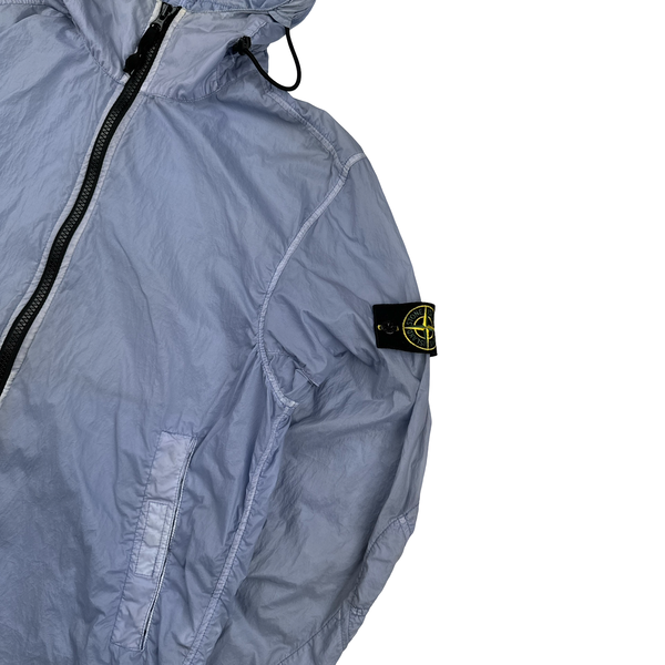 Stone Island Violet Lamy Velour Hooded Jacket - Large