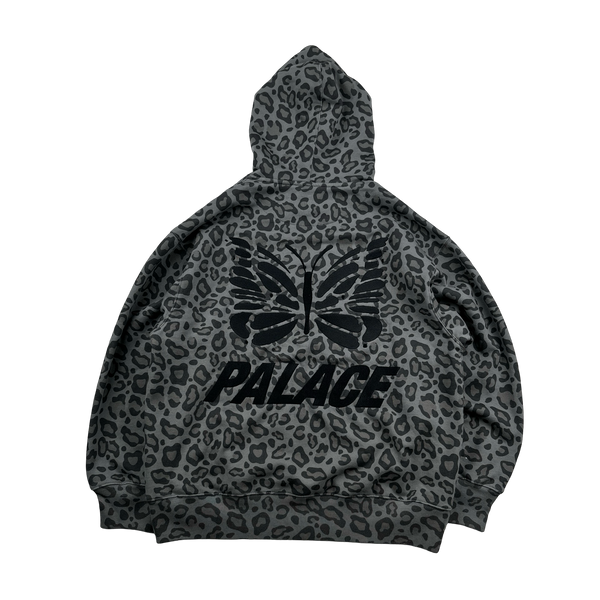 Palace X Needles Leopard Spellout Thick Cotton Hoodie - Large