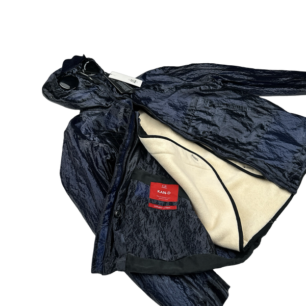 CP Company X Fila Navy Kan D Sherling Lined Explorer Goggle Jacket - Large
