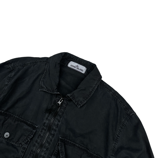 Stone Island 2021 Black Cotton Overshirt - Medium – Mat's Island