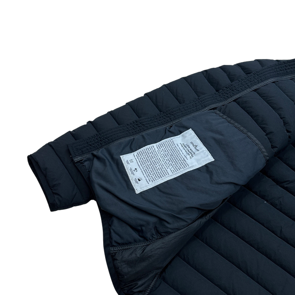 Stone Island 2020 Black Loom Down Woven Puffer Jacket - Large