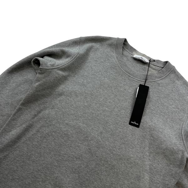 Stone Island 2021 Light Grey Crewneck Sweatshirt - Large