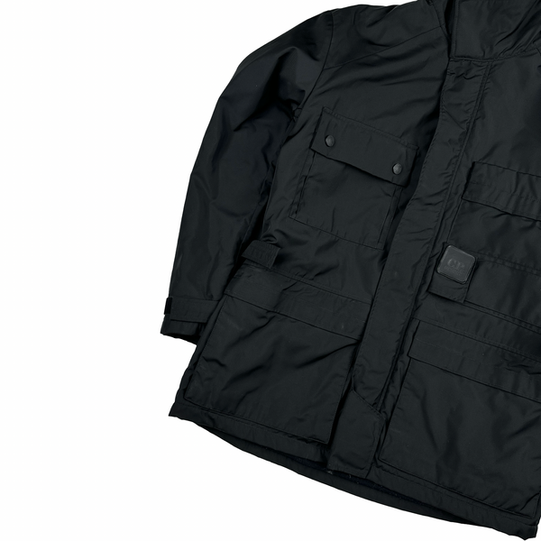 CP Company AW2000 Black Vintage Metropolis Fleece Lined Nylon Jacket - Large