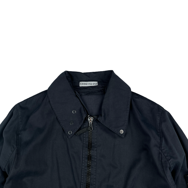 Stone Island Dark Navy Raso Gommato Jacket - Medium