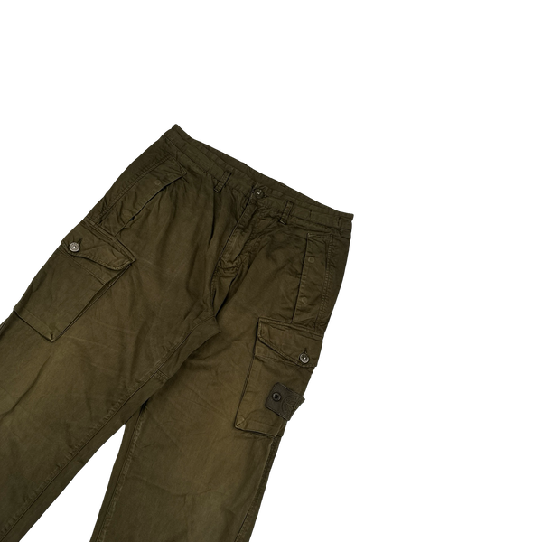 Stone Island 2020 Khaki Ghost Cotton Cargo Trousers - 30"