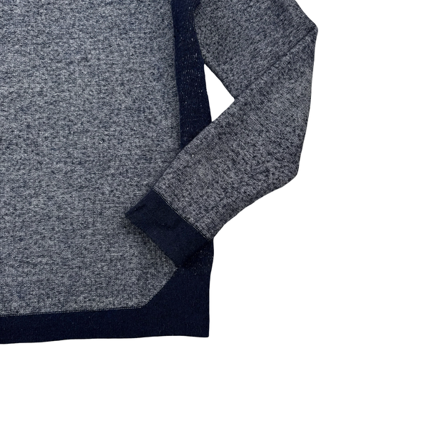 Stone Island 2017 Grey Block Pattern Wool Crewneck Jumper - Medium