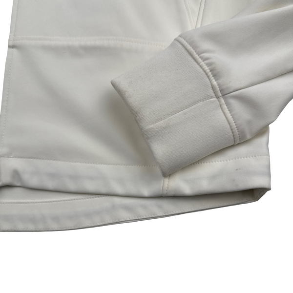 CP Company White Soft Shell R Goggle Hooded Zipped Jacket - XS