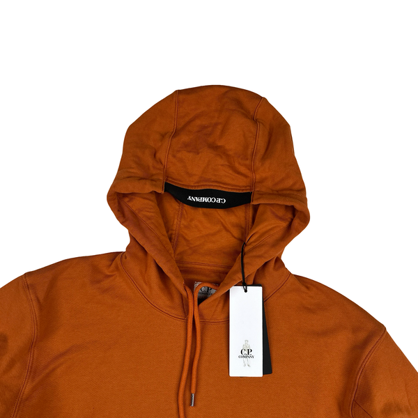 CP Company Orange Cotton Lens Viewer Pullover Hoodie - Large