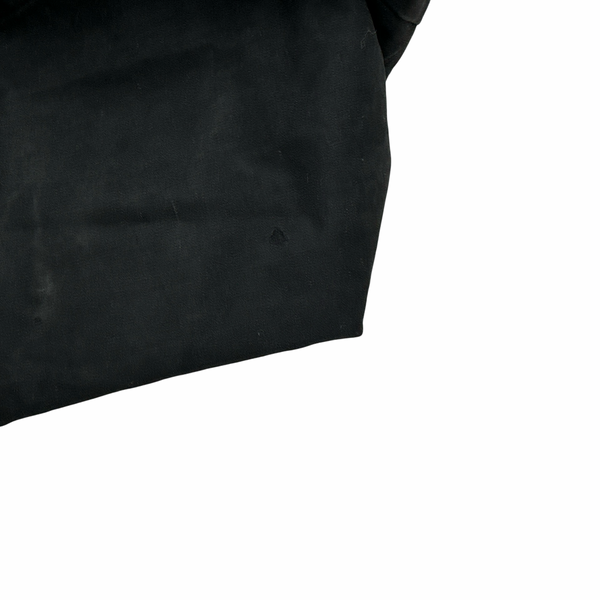 CP Company Black Long Hooded Cotton Blend Jacket - Small