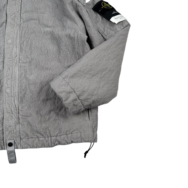Stone Island 2025 Grey Wrinkled Corduroy 500 TC Quilted Jacket - XL