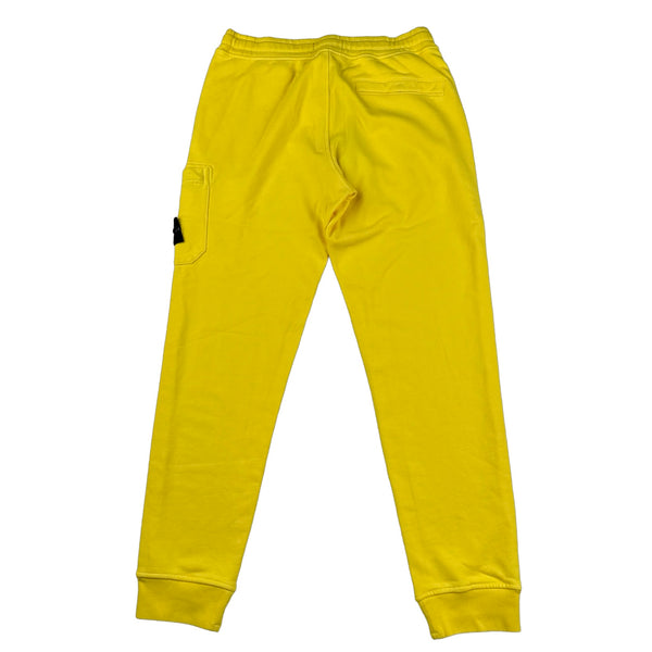 Stone Island 2023 Electric Yellow Cotton Joggers - Medium