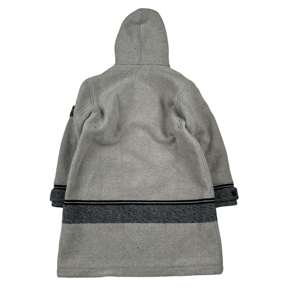 Stone Island 2020 Grey Panno Jaquard Wool Long Jacket - Large