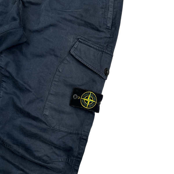 Stone Island 2020 Navy RE-T Cargo Trousers - 32"