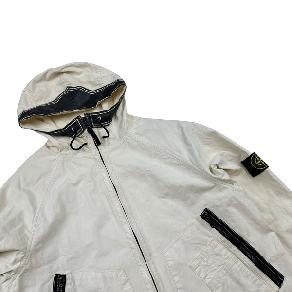 Stone Island 2006 Laminated Cotton Hooded Jacket - Large