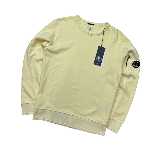 CP Company Yellow Cotton Crewneck Top - Small