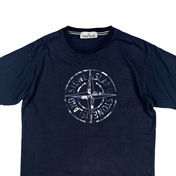 Stone Island 2016 Navy Compass Cotton T Shirt - Medium