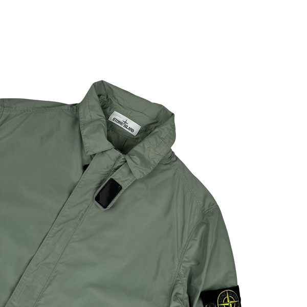 Stone Island 2019 Khaki Micro Reps Long Jacket - Medium