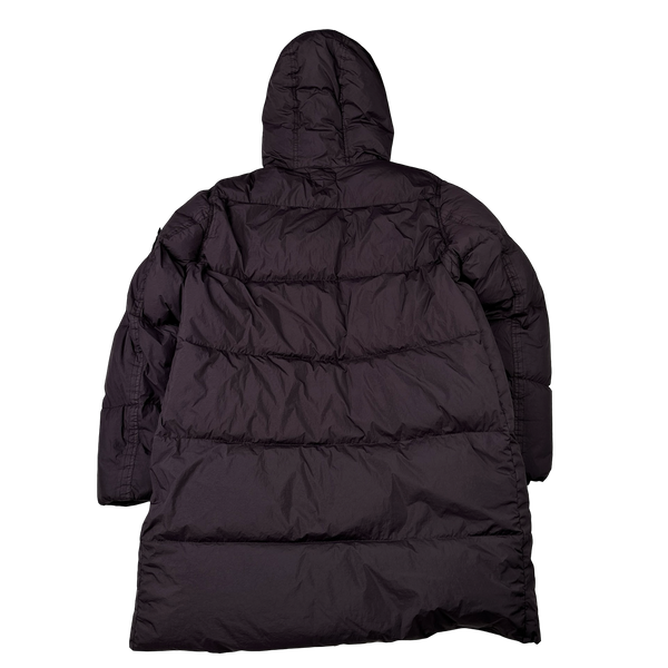Stone Island 2023 Plum Garment Dyed Crinkle Reps Down Puffer - Large