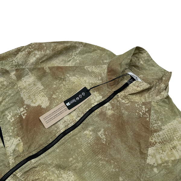 Stone Island 2024 Green Dissolving Grid Camo Windbreaker - Large