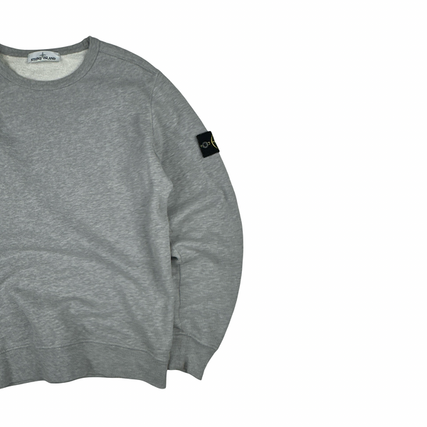 Stone Island Grey Crewneck Sweatshirt - Medium