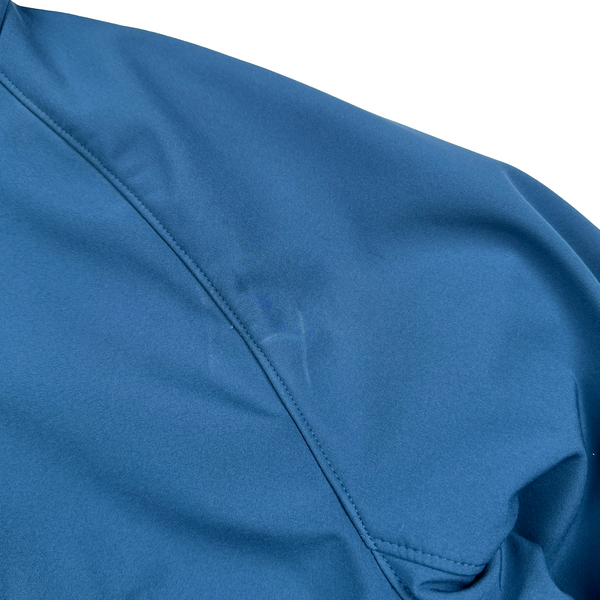 CP Company Blue Fleece Lined Soft Shell Smock Goggle Jacket - Large