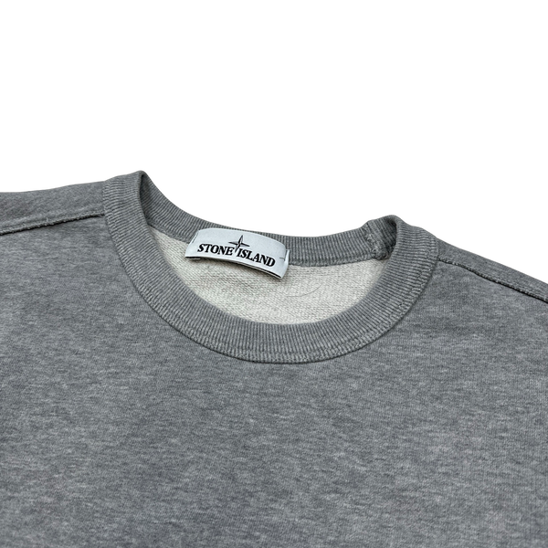 Stone Island 2017 Light Grey Cotton Crewneck Sweatshirt - Medium
