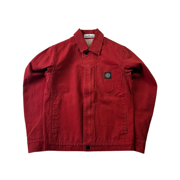 Stone Island 2019 Panama Placcato Denim Jacket - Small