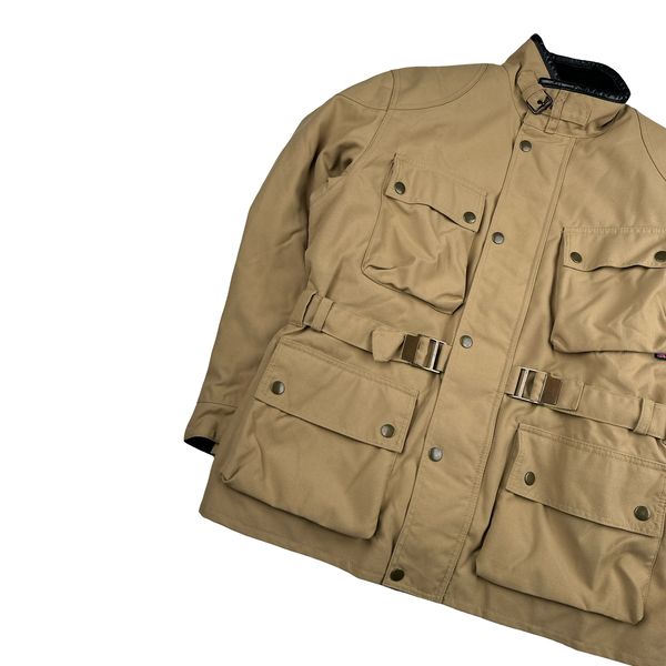 Belstaff Light Brown Multi Pocket Field Zipped Heavyweight Jacket - Large