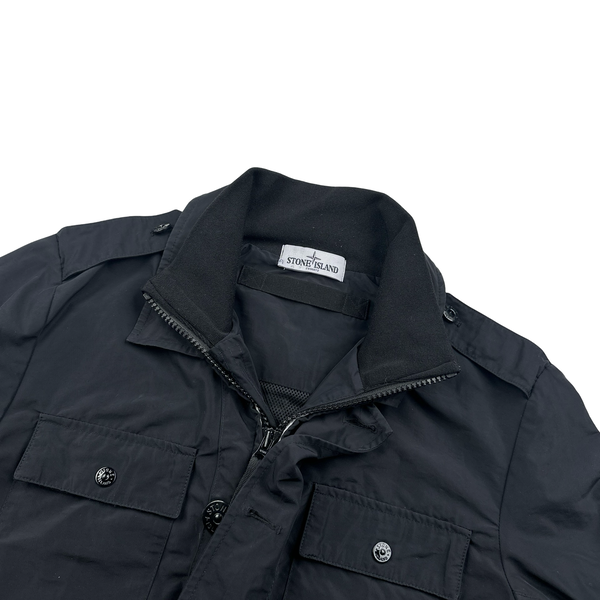 Stone  MICRO REPSブラック ミリタリージャケット Stone Island 2012 Black Micro Reps Field Jacket - Medium – Mat's