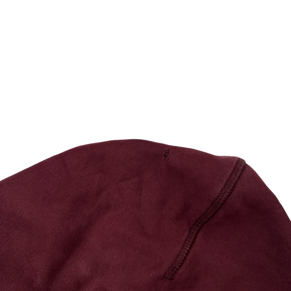 Stone Island 2018 Burgundy Cotton Zipped Hoodie - Medium