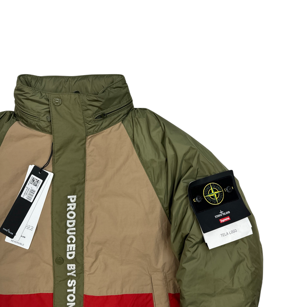 Stone Island x Supreme 2023 Tela Logo Reversible Down Puffer Jacket - Small