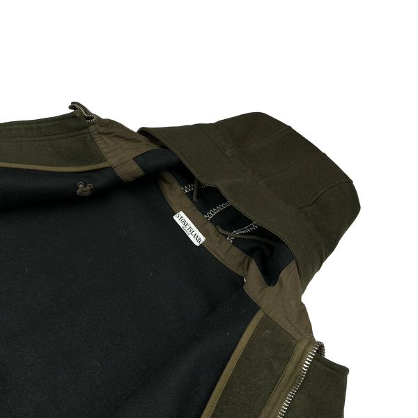Stone Island 2005 Khaki Wool Montgomery Style Jacket - Medium