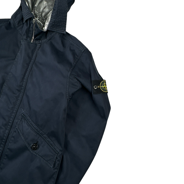 Stone Island Reversible Silver Spaceman Raso Gommato Jacket