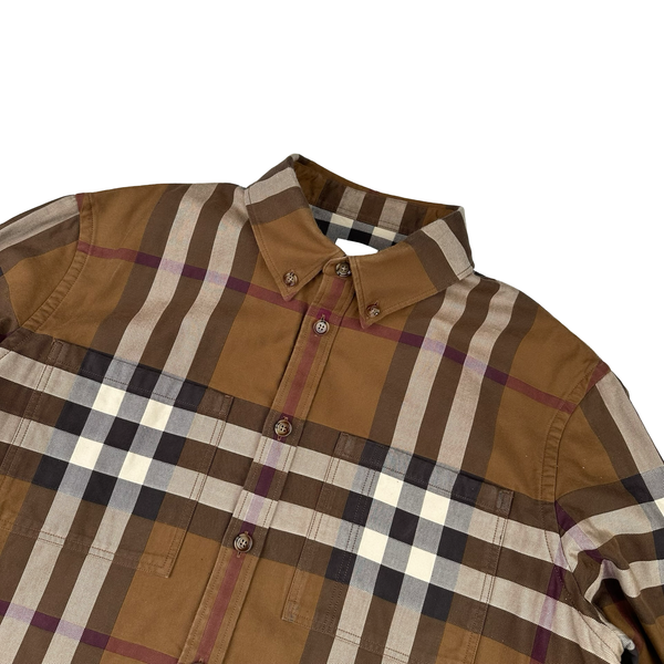 Burberry Nova Check Button Up Thick Shirt - Large