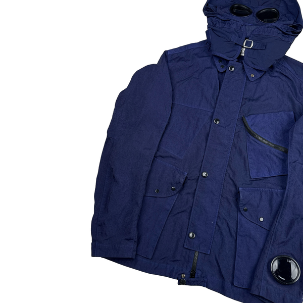 CP Company Royal Blue Quartz La Mille Watch Viewer Goggle Jacket - Small