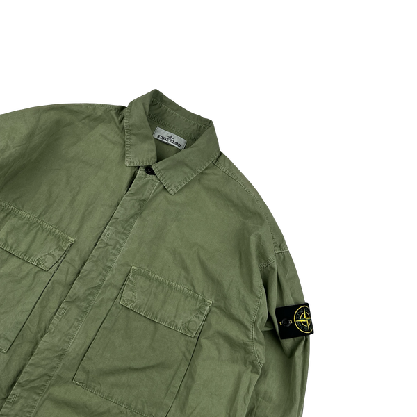 Stone Island 2023 Green Cotton Overshirt - XL