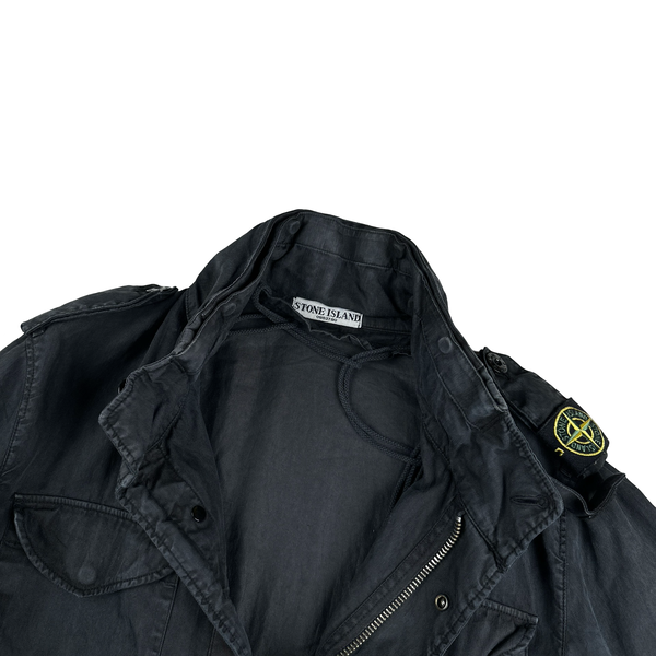 Stone Island 2005 Navy Shoulder Badge Lino Flax Dutch Rope Jacket - Medium