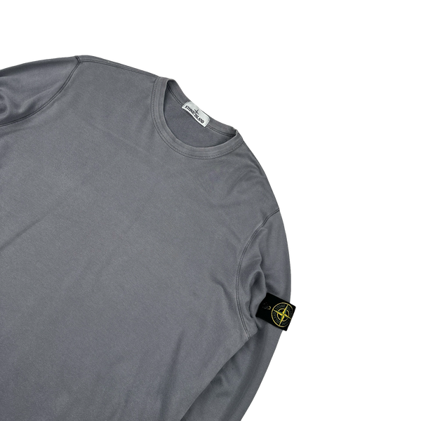 Stone Island 2018 Grey Cotton Lightweight Knit Jumper - 3XL